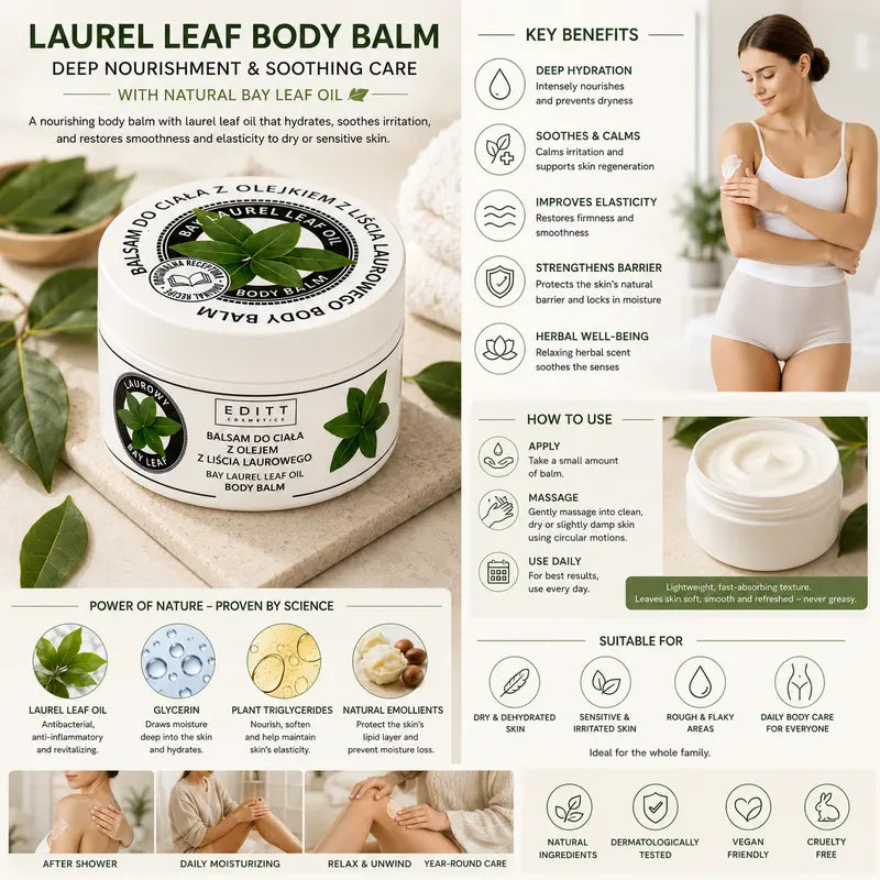 Laurel Leaf Body Balm – Deep Nourishment & Soothing Care with Natural Bay Leaf Oil