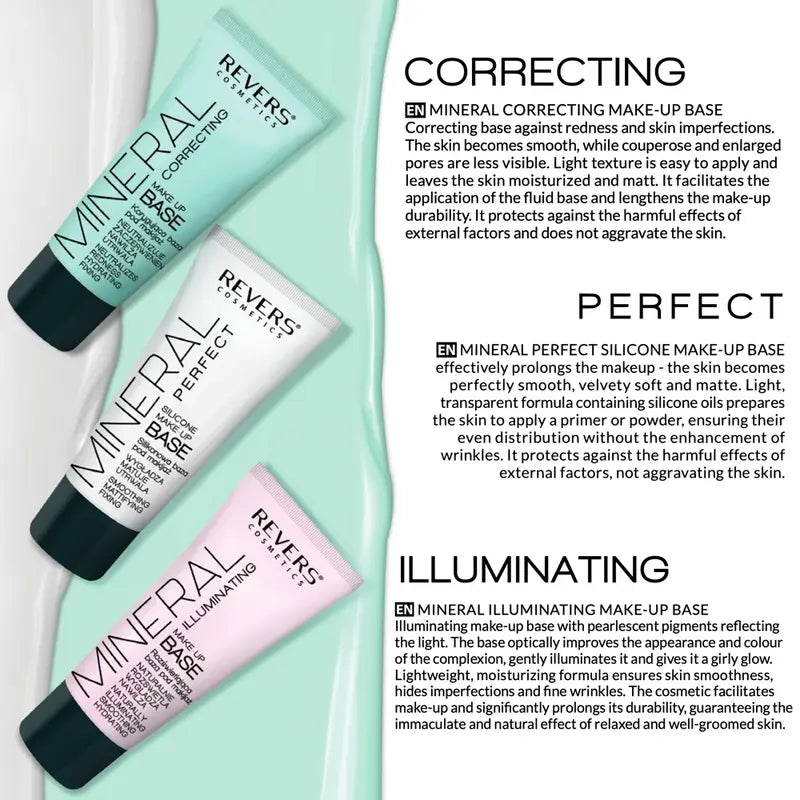 Mineral Makeup Base Correcting Face Primer Against Skin Imperfections & Wrinkles 30ml