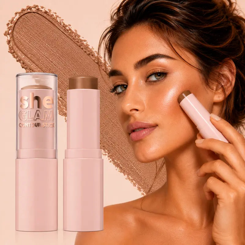 She GLAM Milk Chocolate Contour Stick Cream Bronzer Stick Natural Face Sculpting Cool-Toned Contour