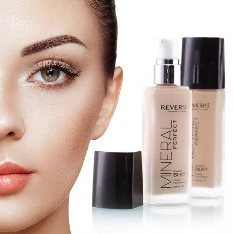 Anti-Aging Mineral Perfect Face Lift Foundation Long-Lasting Silky Liquid Matte Coverage 40ml