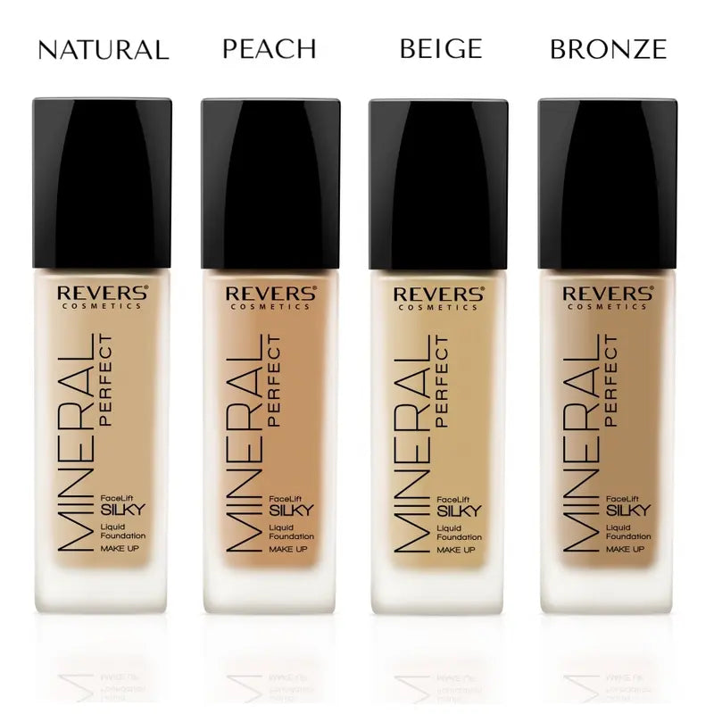 Anti-Aging Mineral Perfect Face Lift Foundation Long-Lasting Silky Liquid Matte Coverage 40ml