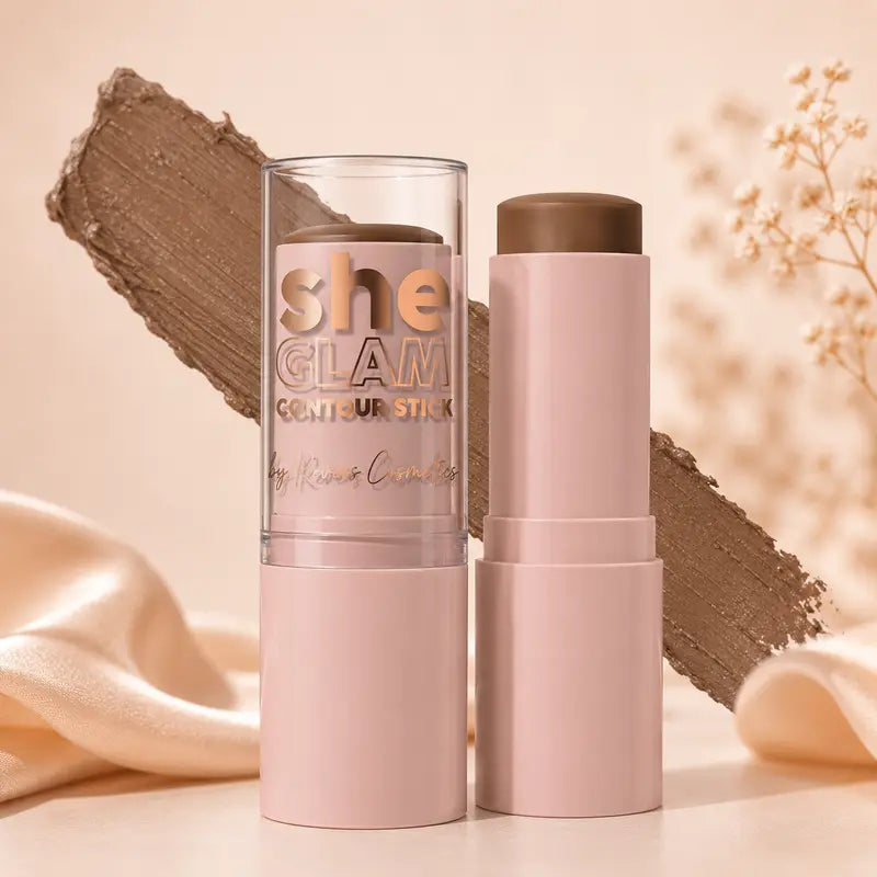 She GLAM Mocha Coffee Contour Stick Deep Cream Bronzer Stick for Sculpted Face Contouring and Defined Features
