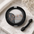 Silver Frost TRIO Shimmer Eyeshadow Palette Longwear Velvet Eye Shadows Dual-Ended Applicator Brush