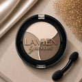 Vanilla Taupe TRIO Matte Eyeshadow Palette Longwear Velvet Eye Shadows Dual-Ended Applicator Brush