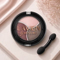 Rose Taupe TRIO Shimmer Eyeshadow Palette Longwear Velvet Eye Shadows Dual-Ended Applicator Brush
