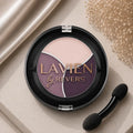 Dusty Plum TRIO Matte Eyeshadow Palette Longwear Velvet Eye Shadows Dual-Ended Applicator Brush
