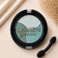 Mint Breeze TRIO Matte Eyeshadow Palette Longwear Velvet Eye Shadows Dual-Ended Applicator Brush