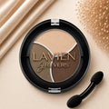 Khaki Mocha TRIO Matte Eyeshadow Palette Longwear Velvet Eye Shadows Dual-Ended Applicator Brush
