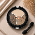 Olive Sand TRIO Matte Eyeshadow Palette Longwear Velvet Eye Shadows Dual-Ended Applicator Brush