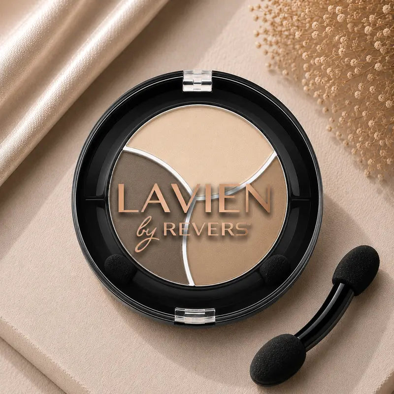 Olive Sand TRIO Matte Eyeshadow Palette Longwear Velvet Eye Shadows Dual-Ended Applicator Brush