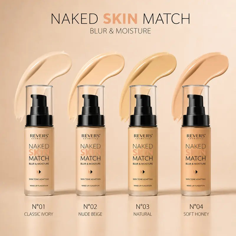 Naked Skin Match Blur & Moisture Foundation – Matte Perfection All Day Long
