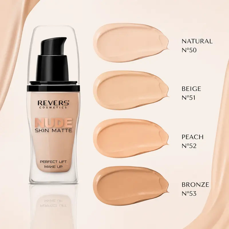 NUDE Skin Matte Perfect Lift Foundation Mattifying Liquid Makeup Buildable Coverage 30ml