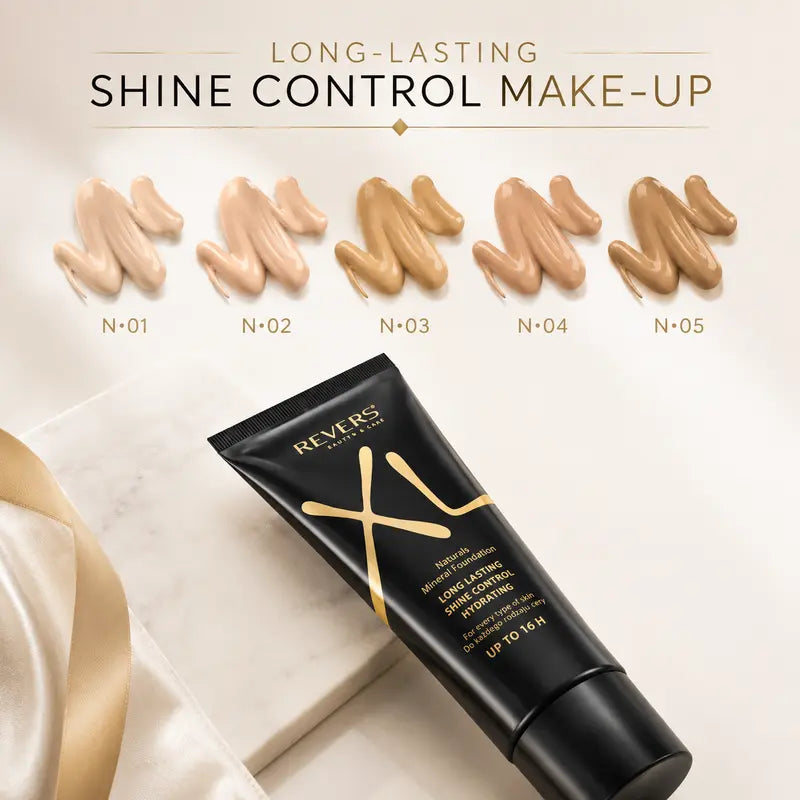 XL Natural Mineral Long-Lasting Shine Control Foundation – Hydrating Satin Finish