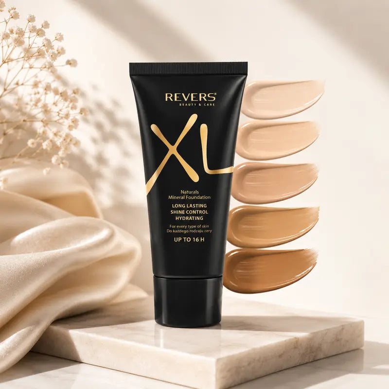 XL Natural Mineral Long-Lasting Shine Control Foundation – Hydrating Satin Finish