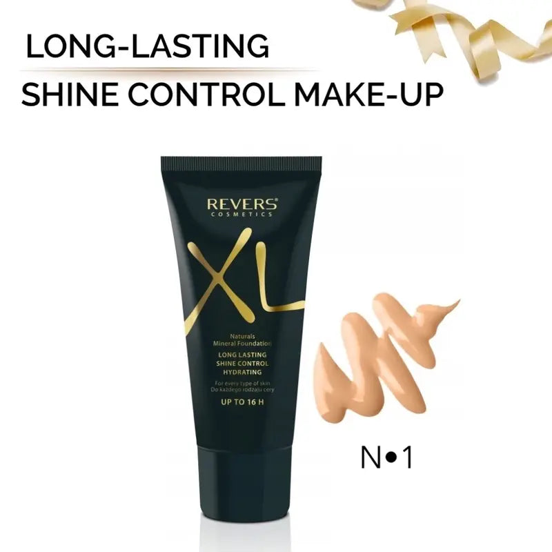 XL Natural Mineral Long-Lasting Shine Control Foundation – Hydrating Satin Finish