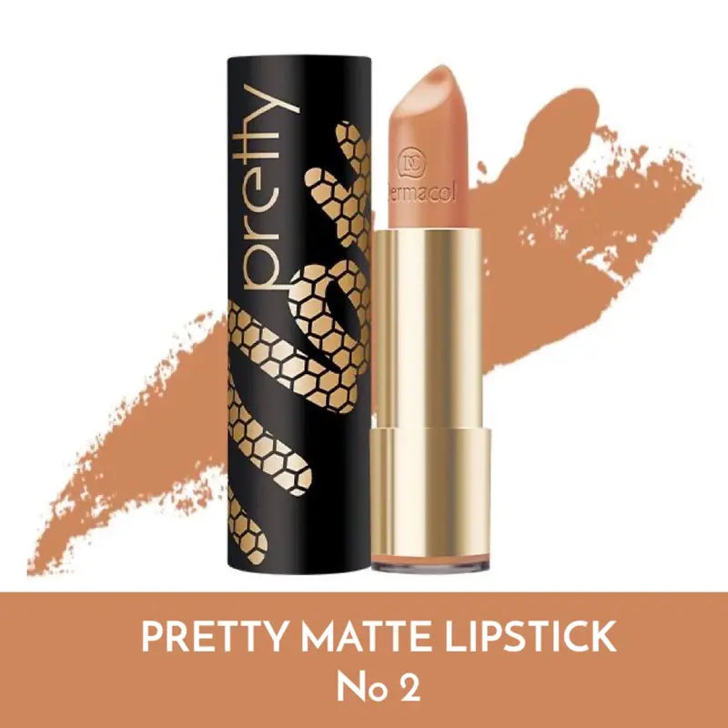 Dermacol Pretty Matte Lipstick – Long-Lasting, Non-Drying Matte Lip Color