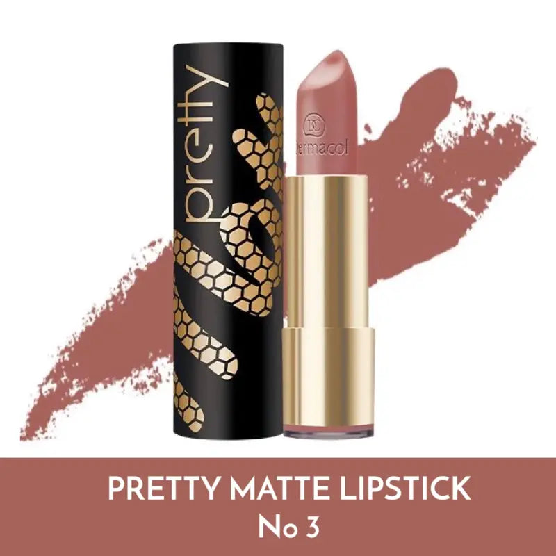 Dermacol Pretty Matte Lipstick – Long-Lasting, Non-Drying Matte Lip Color