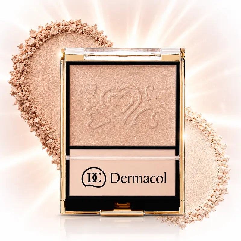 Dermacol Champagne Glow Blush Highlighter Duo Palette Illuminating Face & Body Powder Radiant Natural Glow