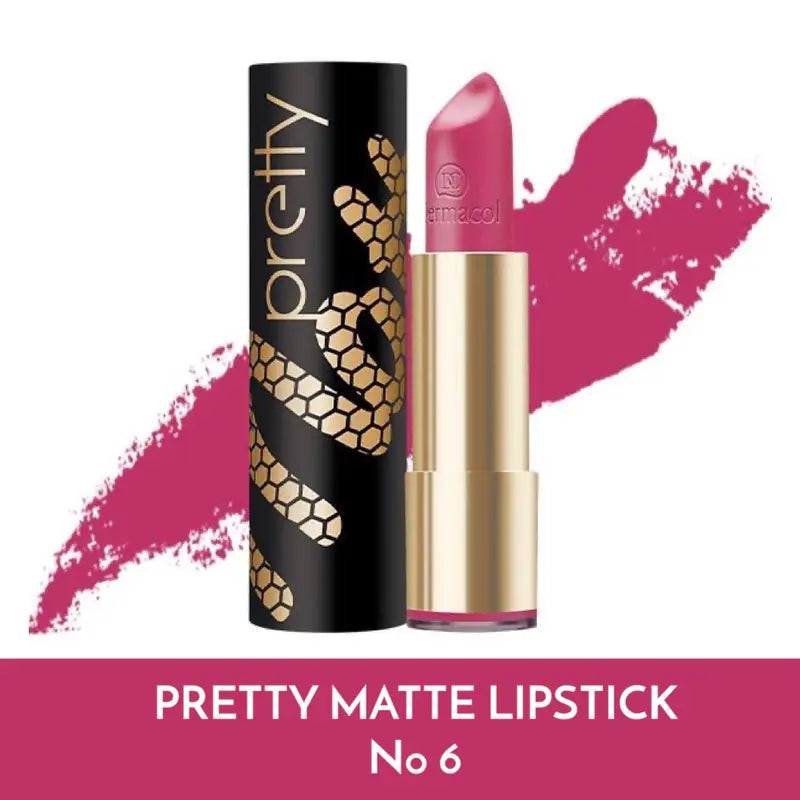 Dermacol Pretty Matte Lipstick – Long-Lasting, Non-Drying Matte Lip Color