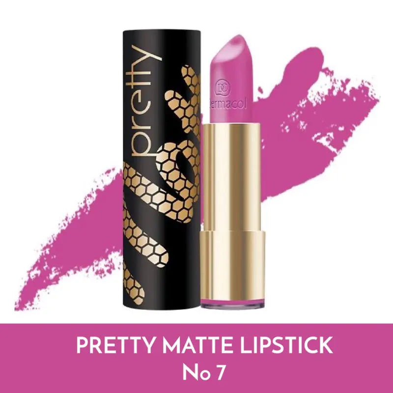 Dermacol Pretty Matte Lipstick – Long-Lasting, Non-Drying Matte Lip Color