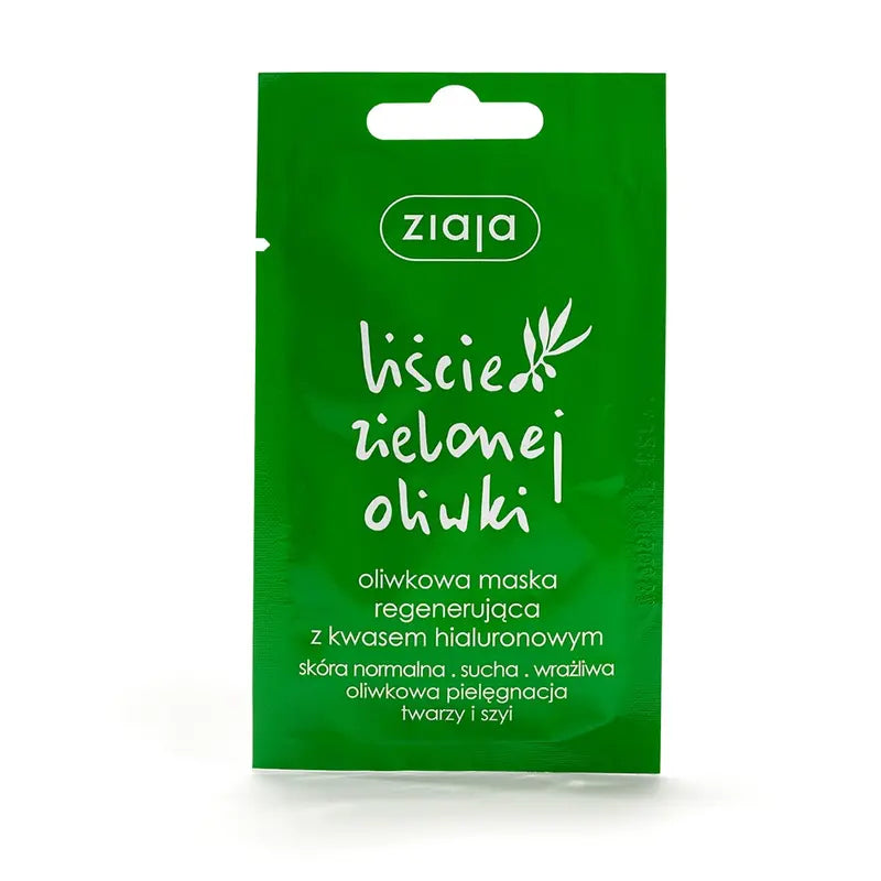 ZIAJA Olive Leaf Regenerating Face Mask Hyaluronic Acid Moisturizing & Soothing Normal Dry & Sensitive Skin