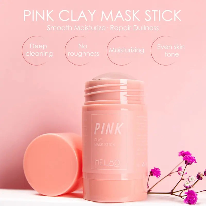 Pink Purifying & Moisturizing Clay Mask Stick Deep Cleansing, Hydration & Radiant Skin