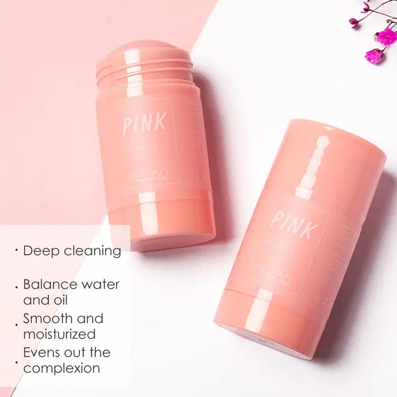 Pink Purifying & Moisturizing Clay Mask Stick Deep Cleansing, Hydration & Radiant Skin