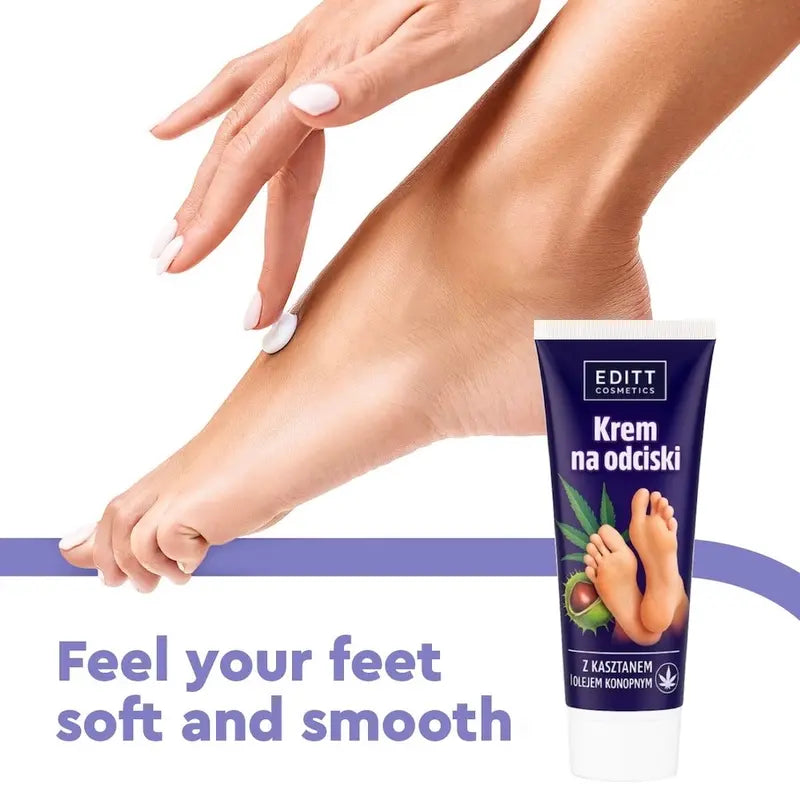 Callus Cream for Dry & Hardened Feet With Horse Chestnut & Hemp Oil Intensive Foot Care