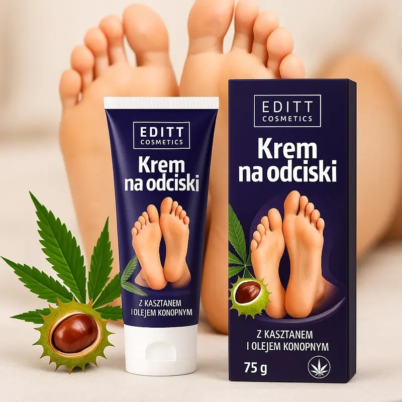 Callus Cream for Dry & Hardened Feet With Horse Chestnut & Hemp Oil Intensive Foot Care