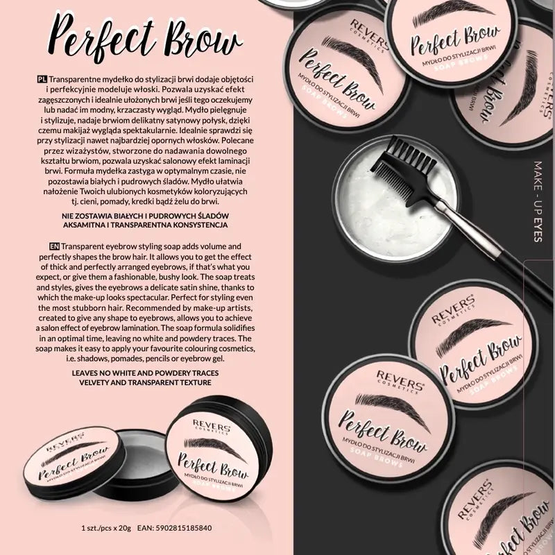 Perfect Brow Transparent Eyebrow Styling Soap Clear Gel Volume Shape & Long-Lasting Hold