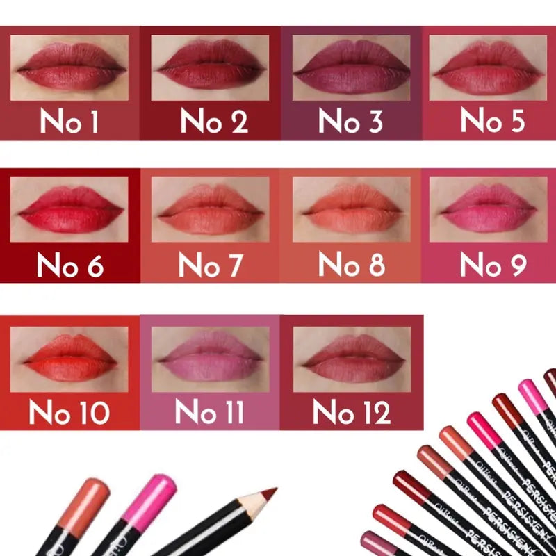 VelvetDefine Long-Wear Lip Liner Pencil Waterproof & Smudge-Proof Various Shades