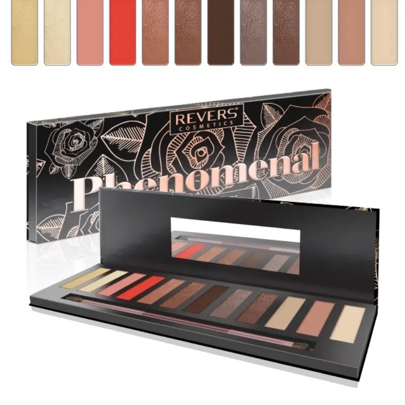 Phenomenal Black 12-Colour Eyeshadow Palette – Vibrant, Blendable & Long-Lasting