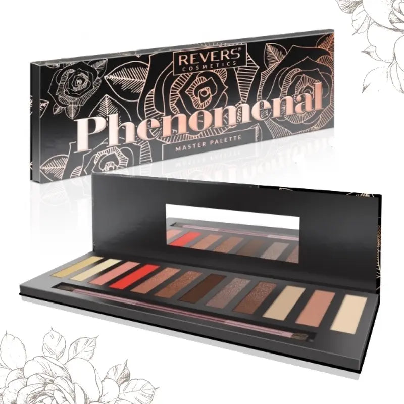 Phenomenal Black 12-Colour Eyeshadow Palette – Vibrant, Blendable & Long-Lasting