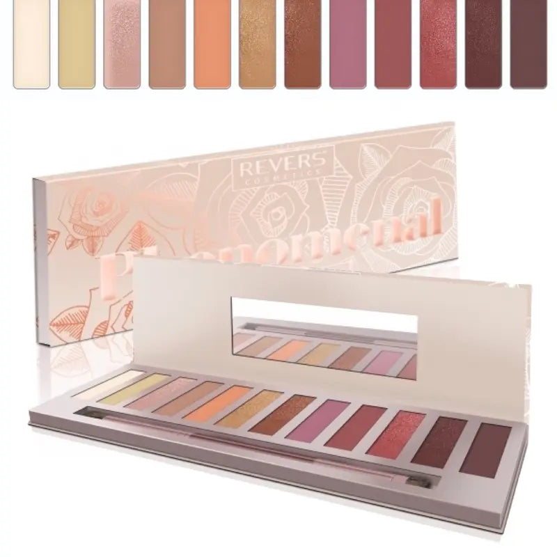 Phenomenal Rose 12-Colour Eyeshadow Palette – Vibrant, Blendable & Long-Lasting