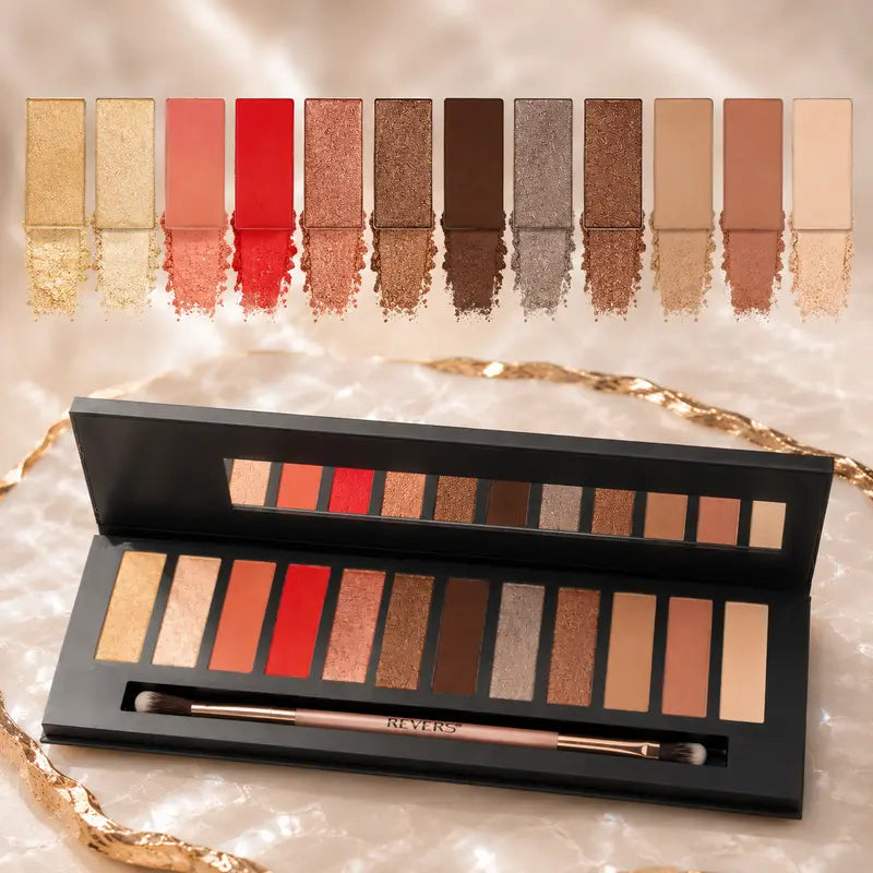 Phenomenal Black 12-Colour Eyeshadow Palette Vibrant, Blendable & Long-Lasting