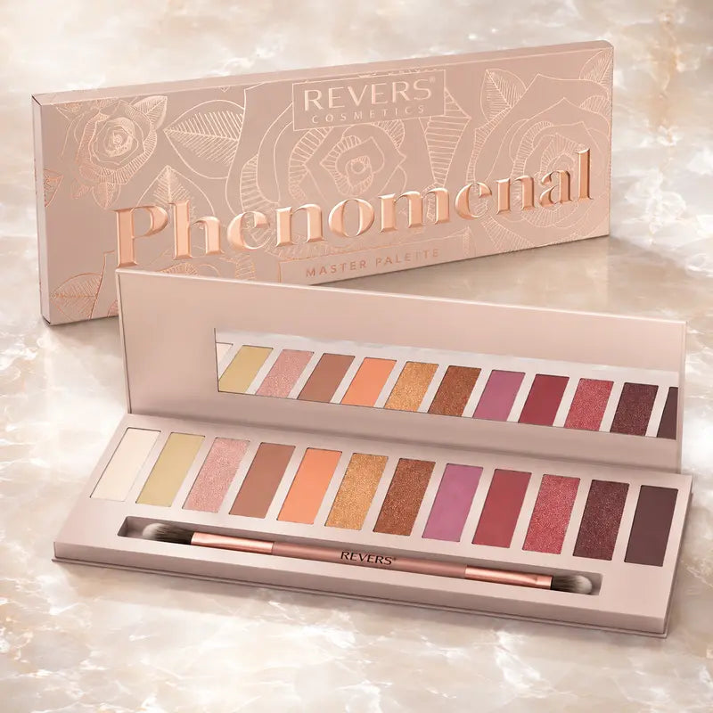 Phenomenal Rose 12-Colour Eyeshadow Palette Vibrant, Blendable & Long-Lasting