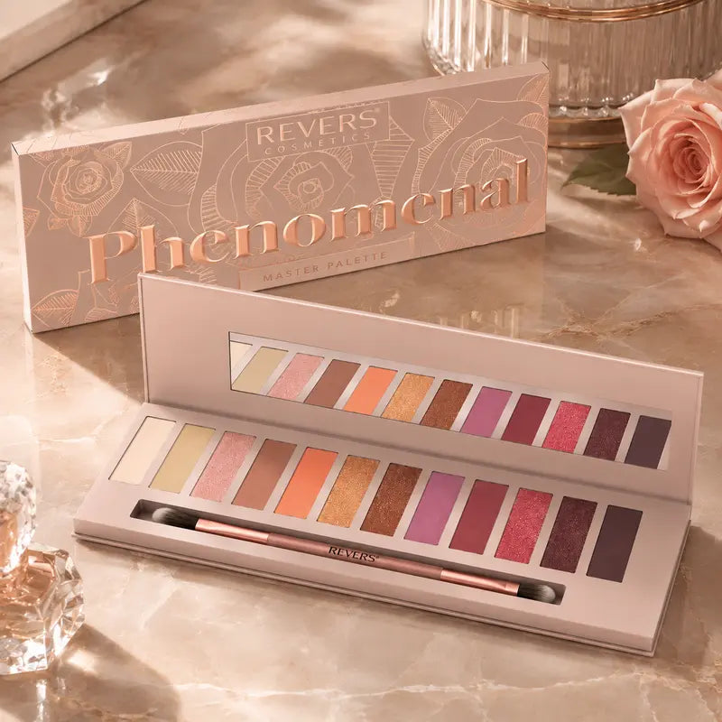 Phenomenal Rose 12-Colour Eyeshadow Palette Vibrant, Blendable & Long-Lasting