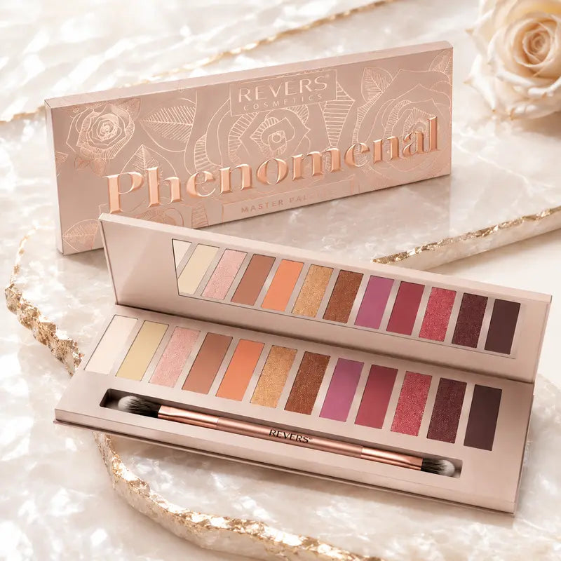 Phenomenal Rose 12-Colour Eyeshadow Palette Vibrant, Blendable & Long-Lasting