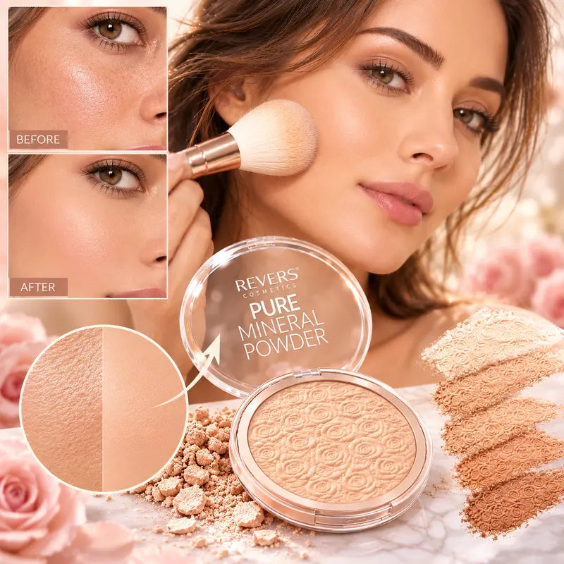Pure Mineral Powder – Ultra-Light Mineral Face Powder for a Natural, Matte and Flawless Finish