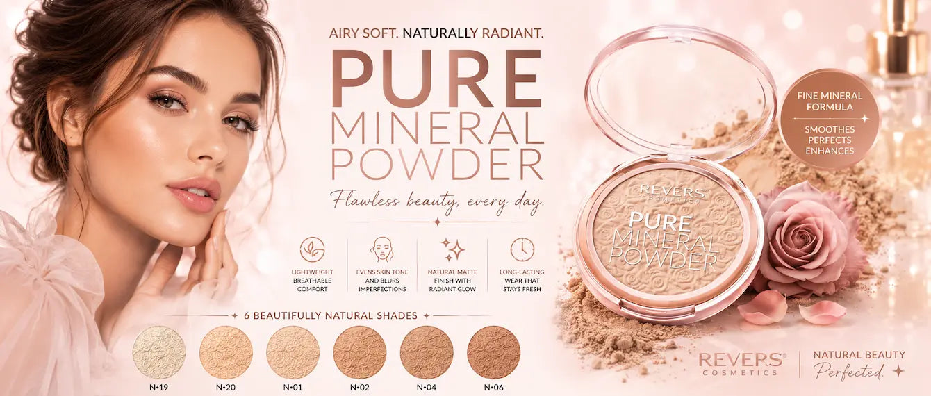 Pure Mineral Powder Ultra-Light Mineral Face Powder for a Natural, Matte & Flawless Finish