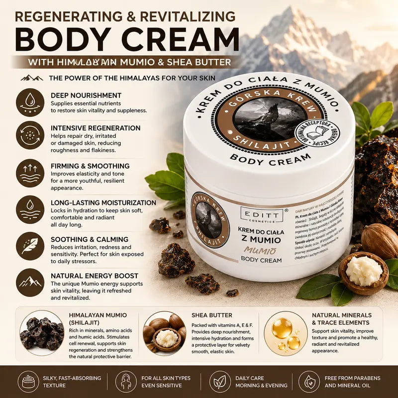 Regenerating & Revitalizing Body Cream with Himalayan Mumio & Shea Butter 220ml