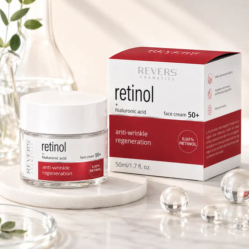 Retinol Face Cream 50+ with Hyaluronic Acid Anti-Wrinkle Firming Moisturiser Mature Skin Care Daily Hydration 50ml