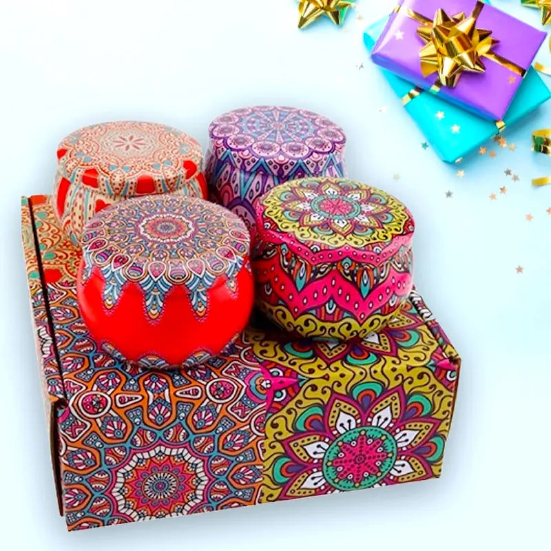 LumiScent Natural Soya Wax Candle with Flower Petals Delightful Home Fragrance