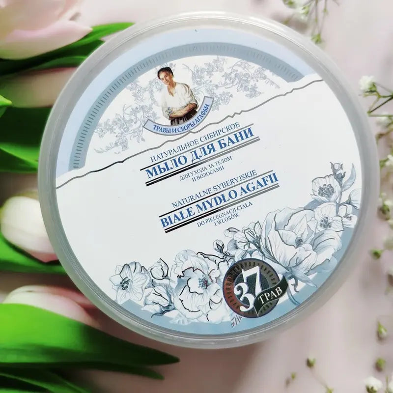 Grandma Babushka Agafia Siberian White Soap & Shampoo 2-In-1 Body & Hair 500ml