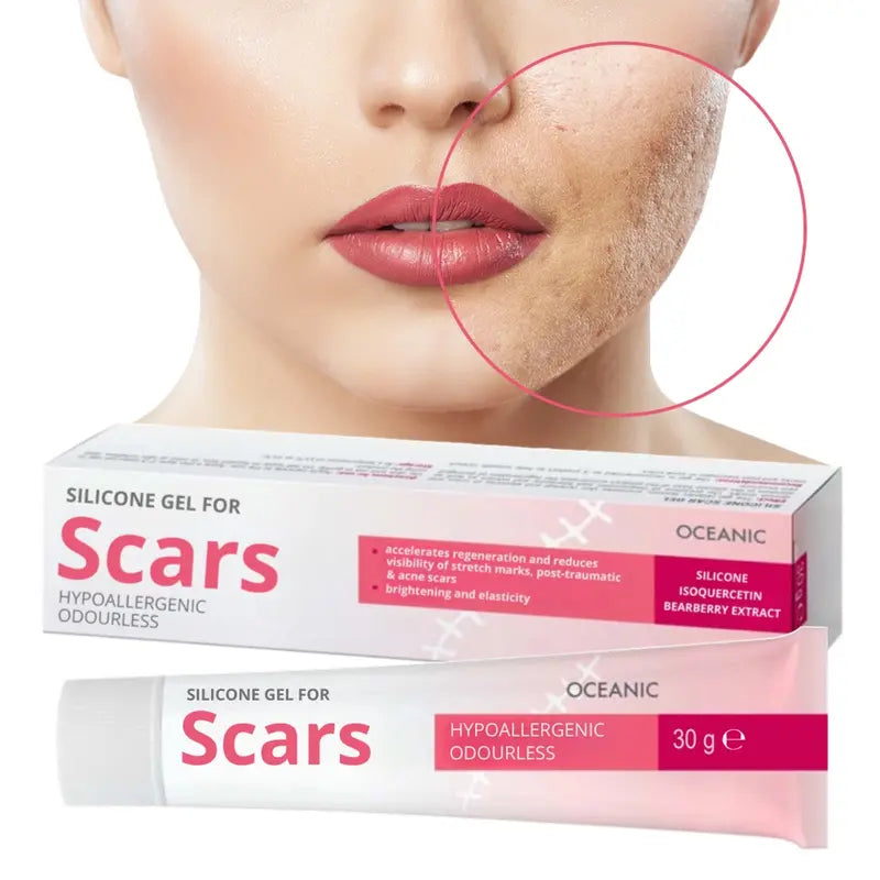 Silicone Scar Gel Stretch Mark & Scar Care Onion & Bearberry Hypoallergenic & Fragrance-Free