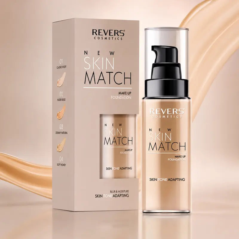 Skin Tone Adapting Matte Foundation Long Lasting Liquid Makeup Natural Finish 4 Shades 30ml