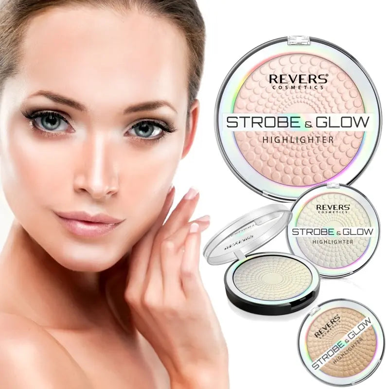Strobe and glow highlighter powder