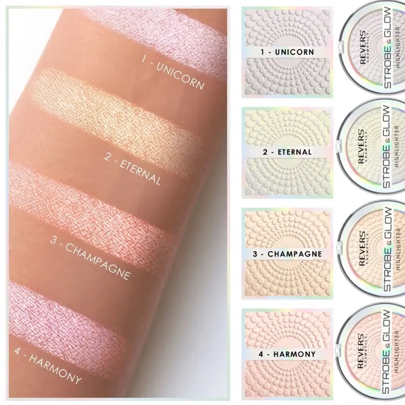 Strobe and glow highlighter powder Shades