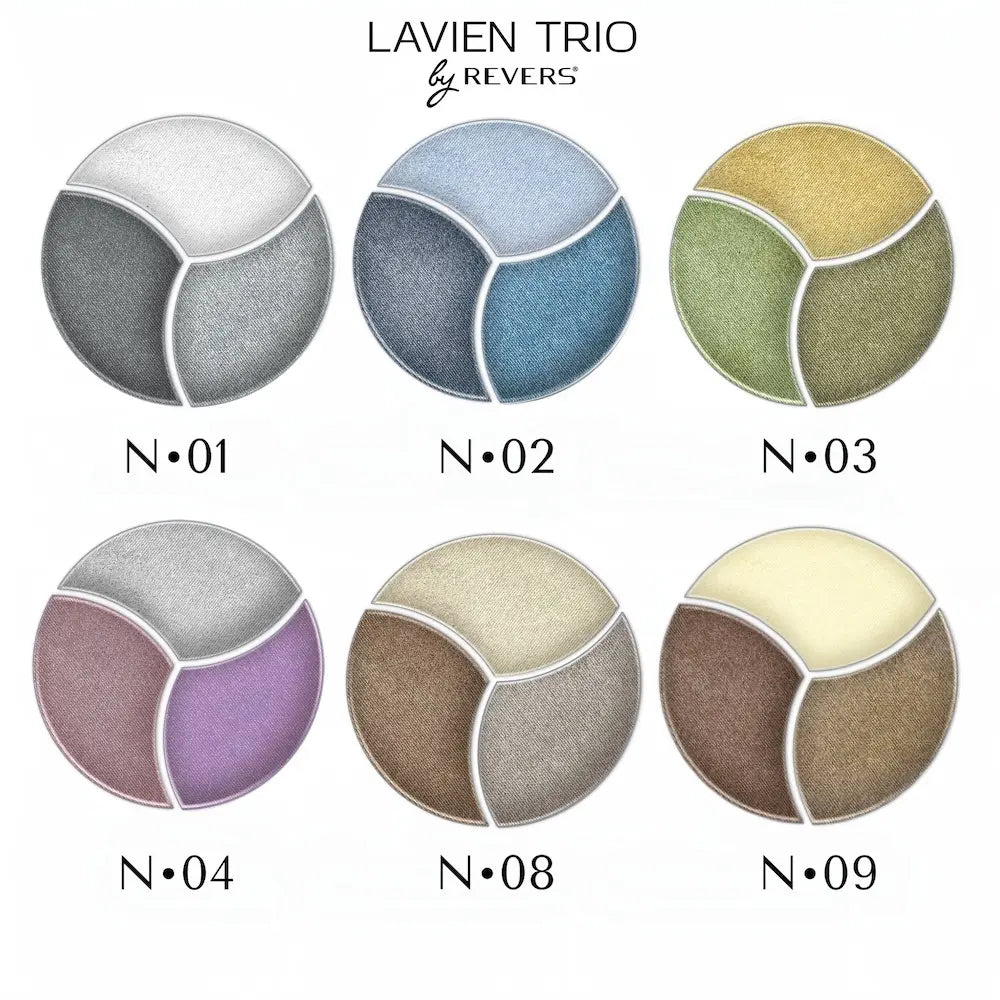TRIO Eyeshadow Palette Longwear Velvet Eye Shadows Dual-Ended Applicator Brush