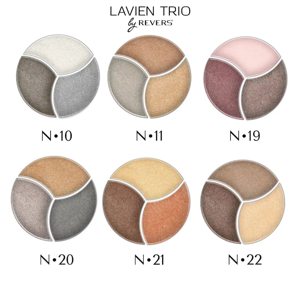 TRIO Eyeshadow Palette Longwear Velvet Eye Shadows Dual-Ended Applicator Brush